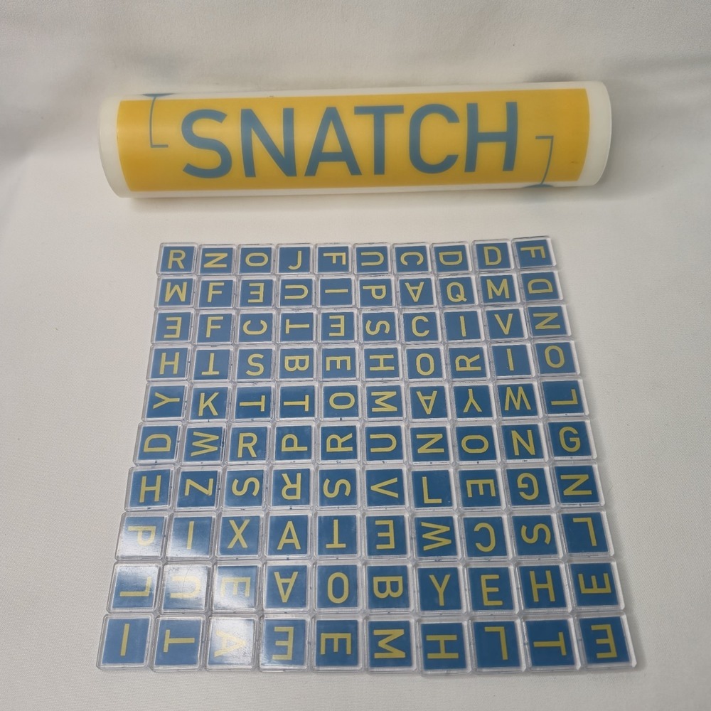 Snatch It Word Game Complete 100 Tiles Fast Paced Family Board Game Complete